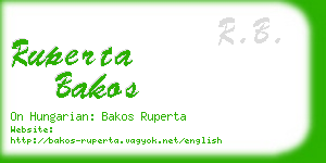 ruperta bakos business card